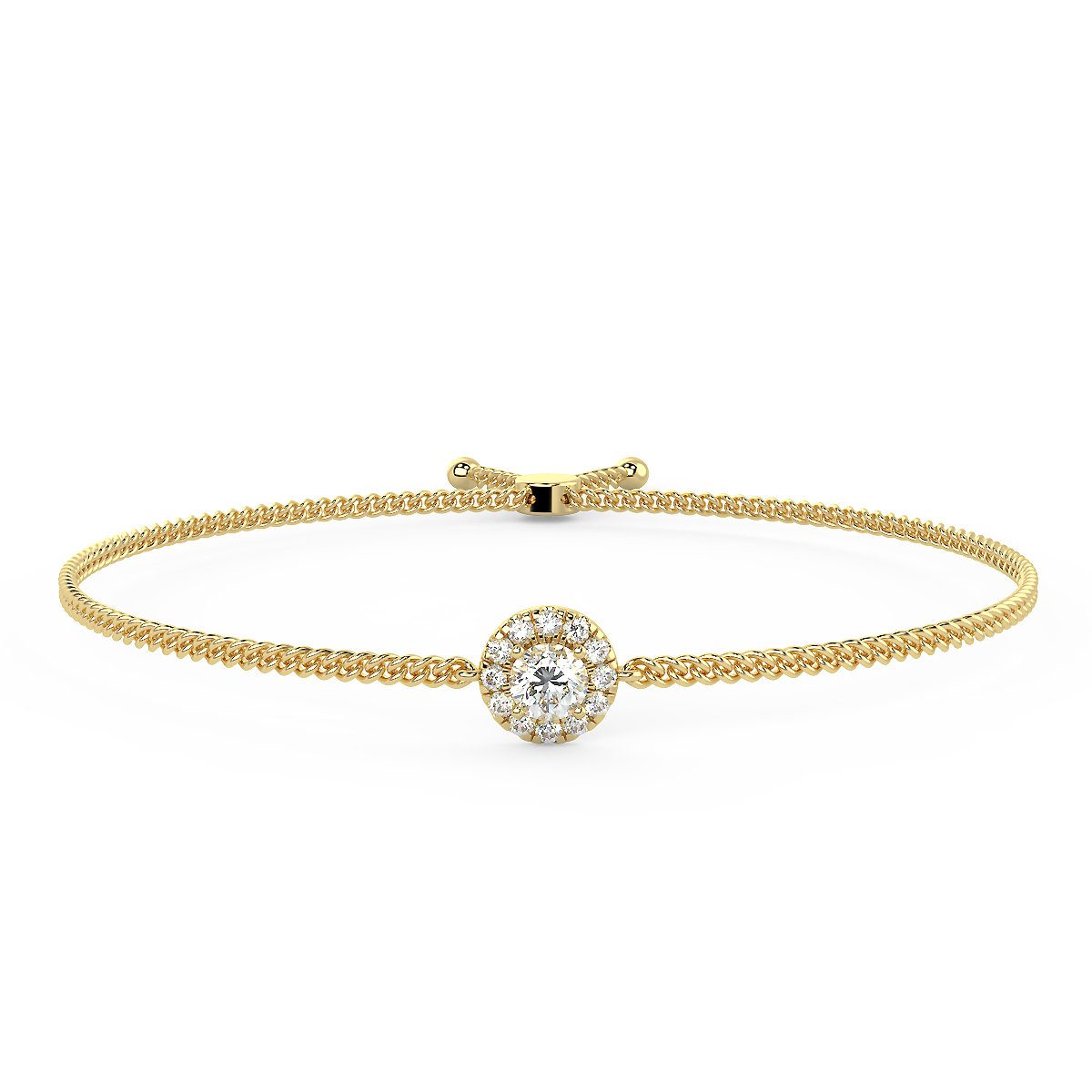 Buy 14k Yellow Gold Adjustable Diamond Cut Bead Charm Bolo Bracelet 925  at Amazonin