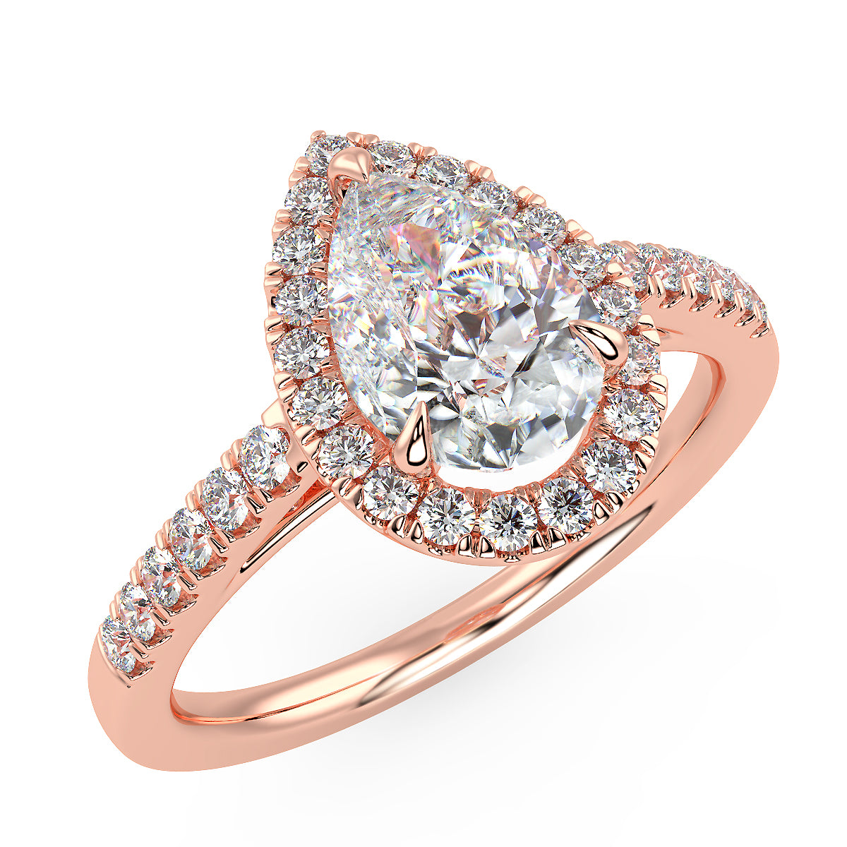 Pavo Engagement Ring in Rose Gold